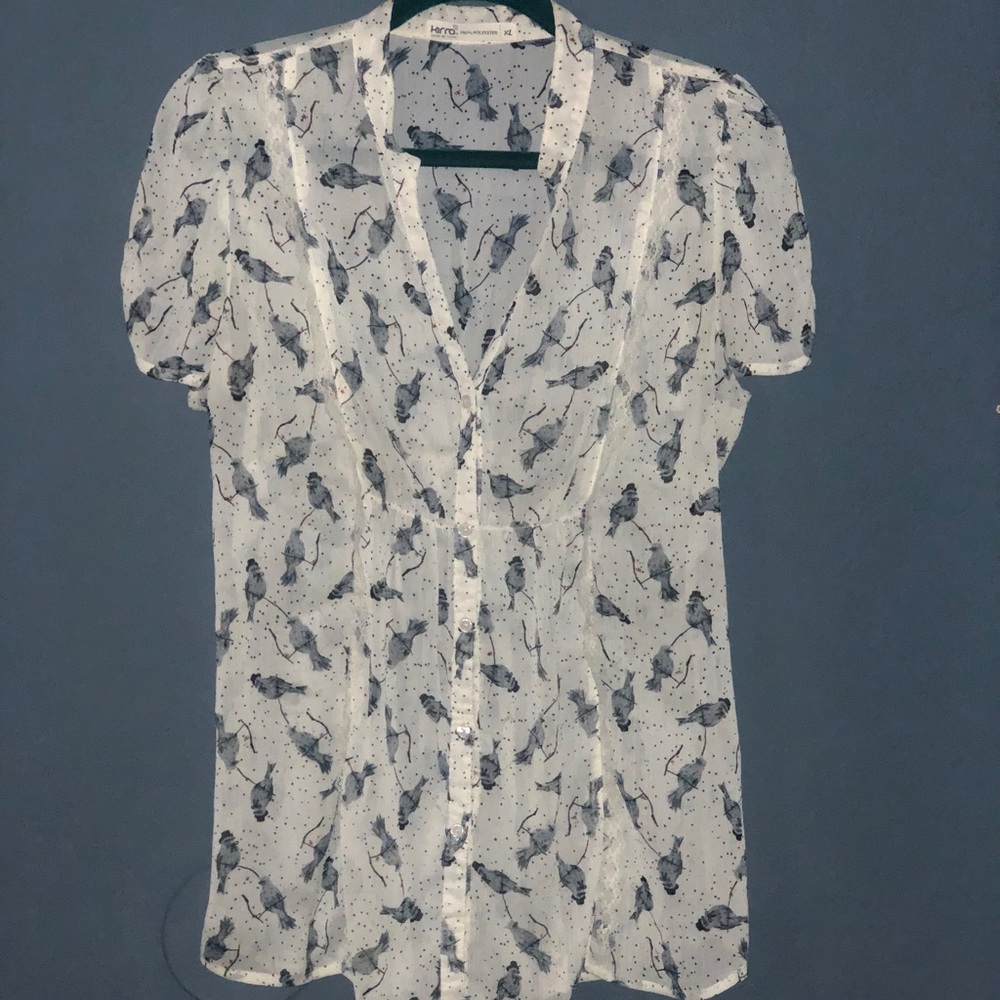 Kirra Blue Bird Blouse